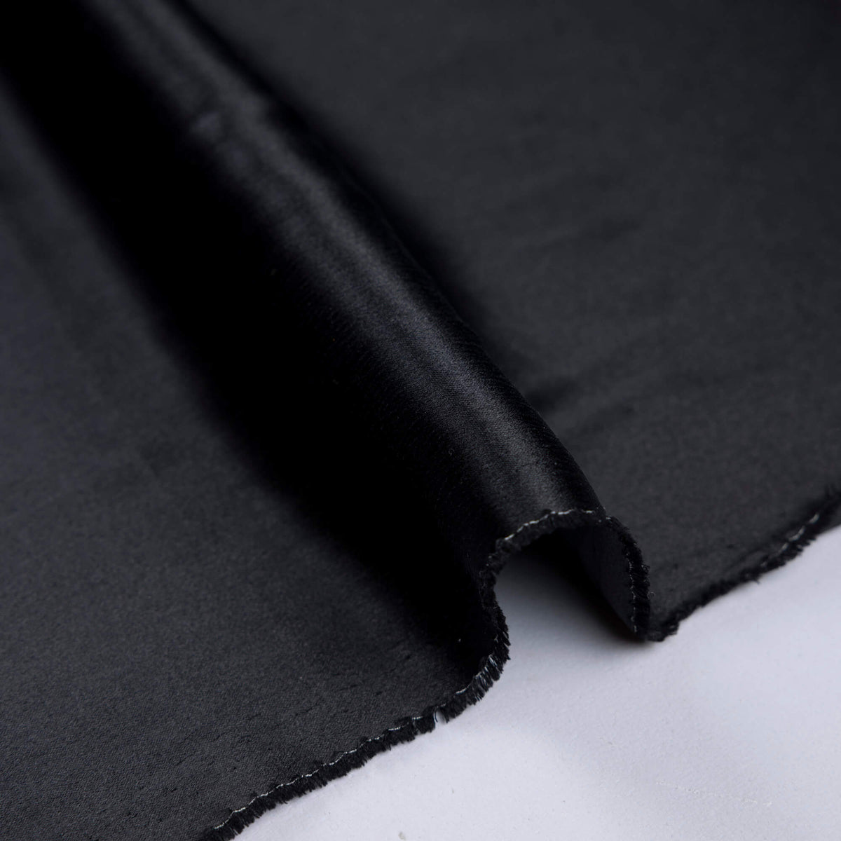 Satin double face 100% soie - Noir