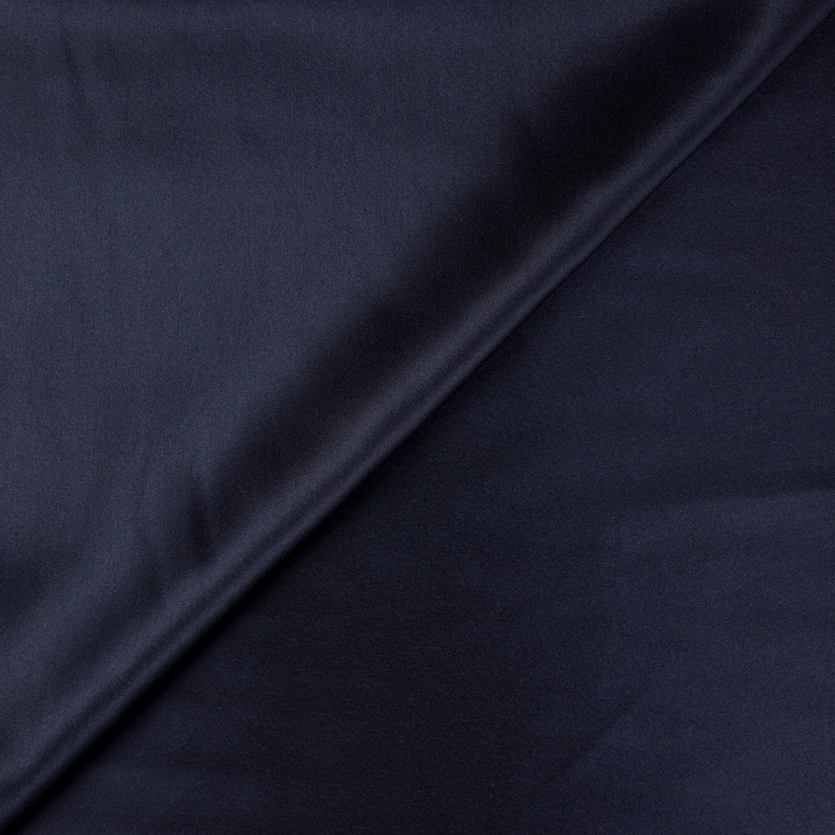 Satin 100% soie - Bleu nuit