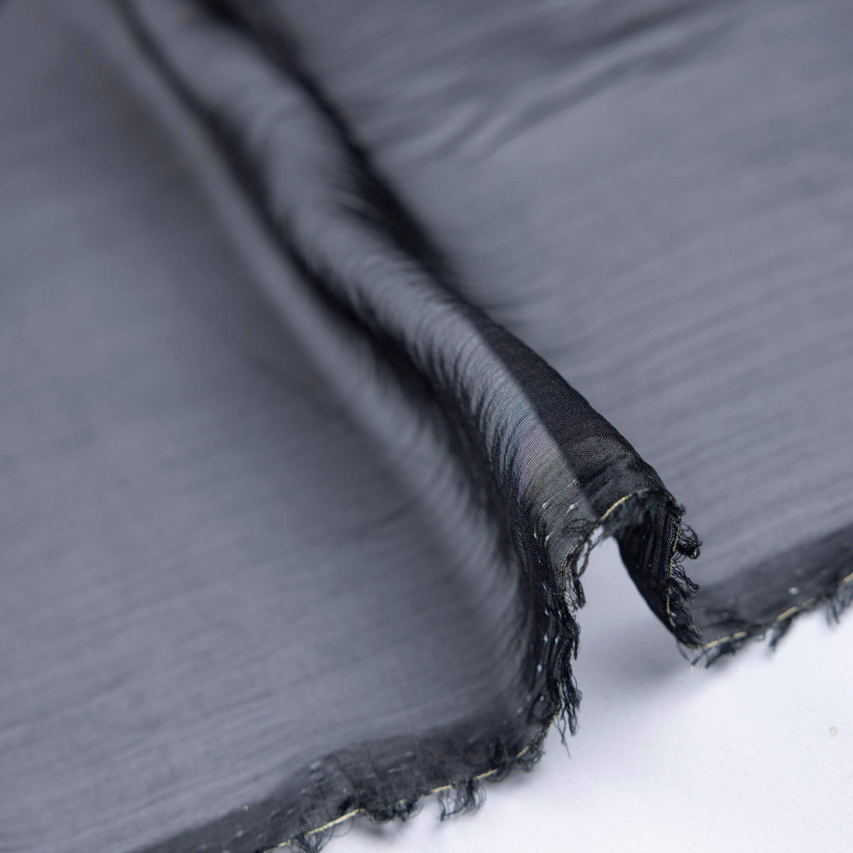 Mousseline 100% soie - Noir