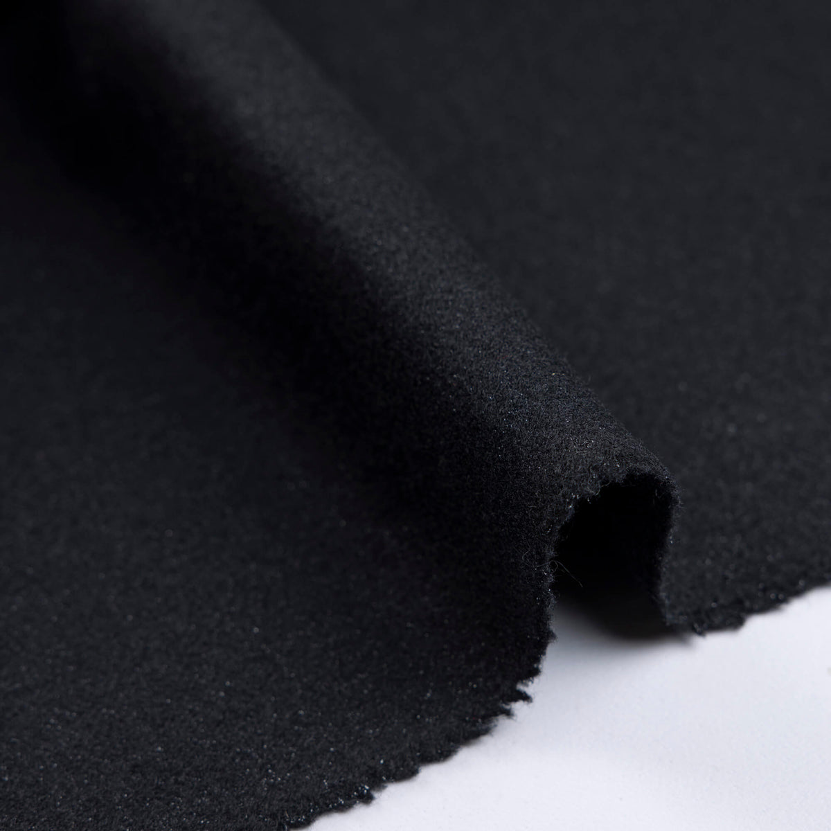 Drap de laine lamé - Noir
