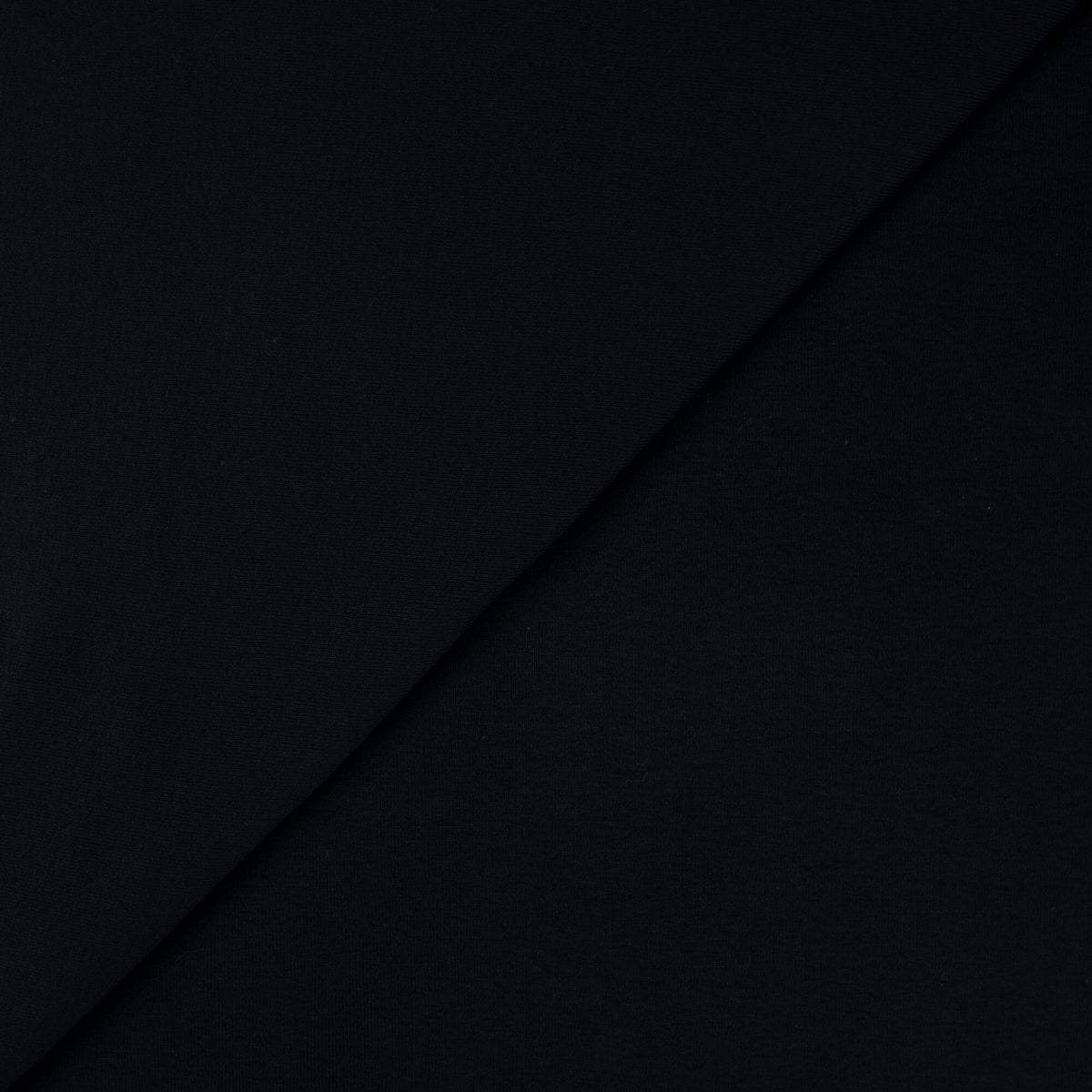 Jersey 100% coton côtes 1/1 - Noir