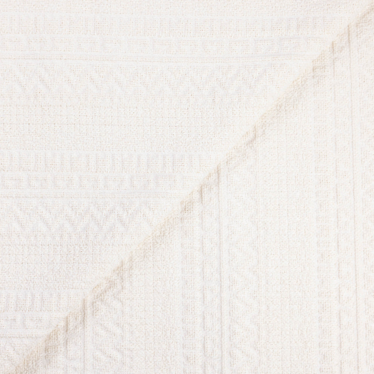 Tweed jacquard de coton – Écru