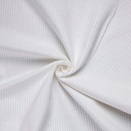 Velours côtelé jumbo 100% coton - Blanc cassé