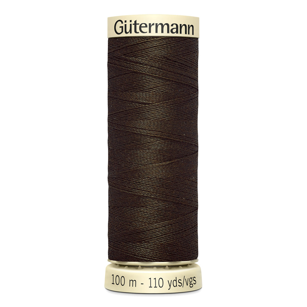 Fil à coudre polyester - Gütermann Tout Coudre 100 m n°021 Brun foncé