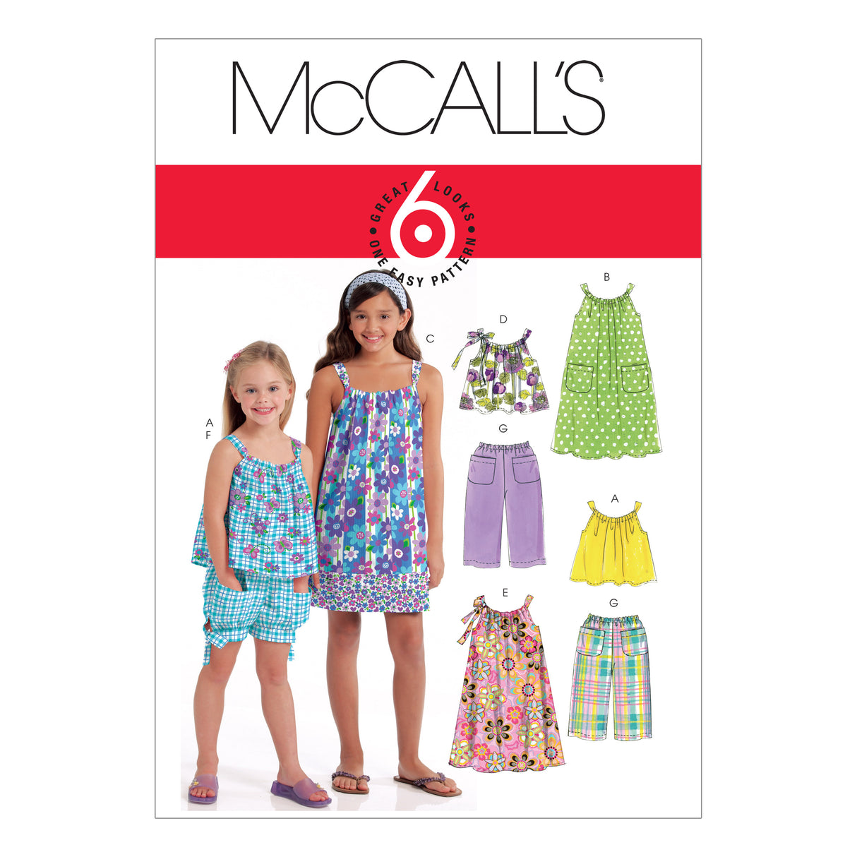 Patron McCall's n°5797 – Hauts, robes, shorts et pantalons pour enfants