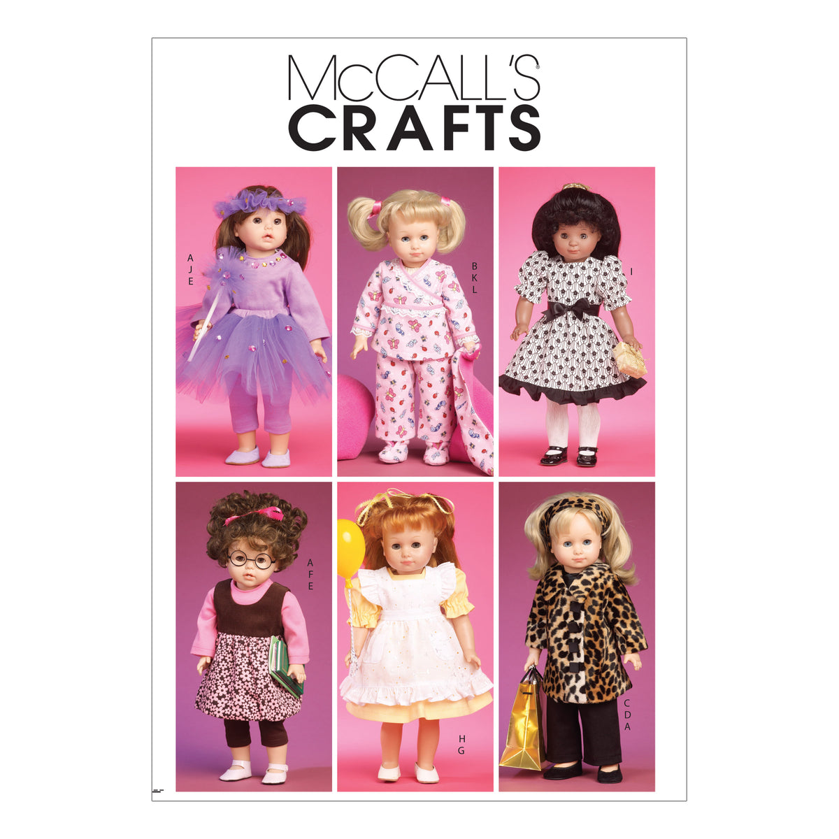 Patron McCall's n°6005 – Vêtements et accessoires pour poupée de 46 cm