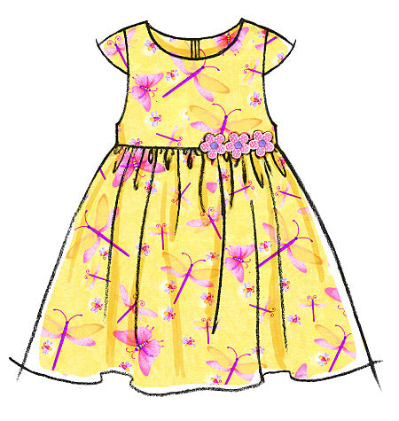 Patron McCall's n°6015 – Robes doublées pour bébés avec culotte et bandeau