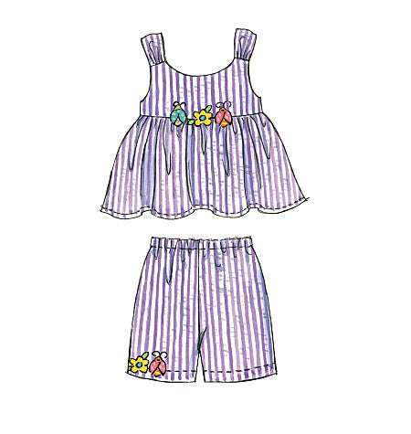 Patron McCall's n°6017 – Hauts, robes, shorts et pantalons pour enfants