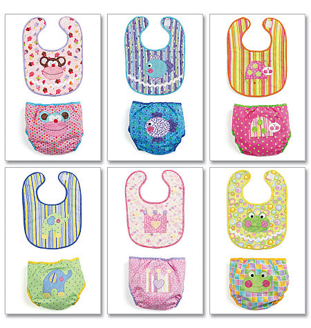 Patron McCall's n°6108 – Bavoirs et cache-couches pour bébés