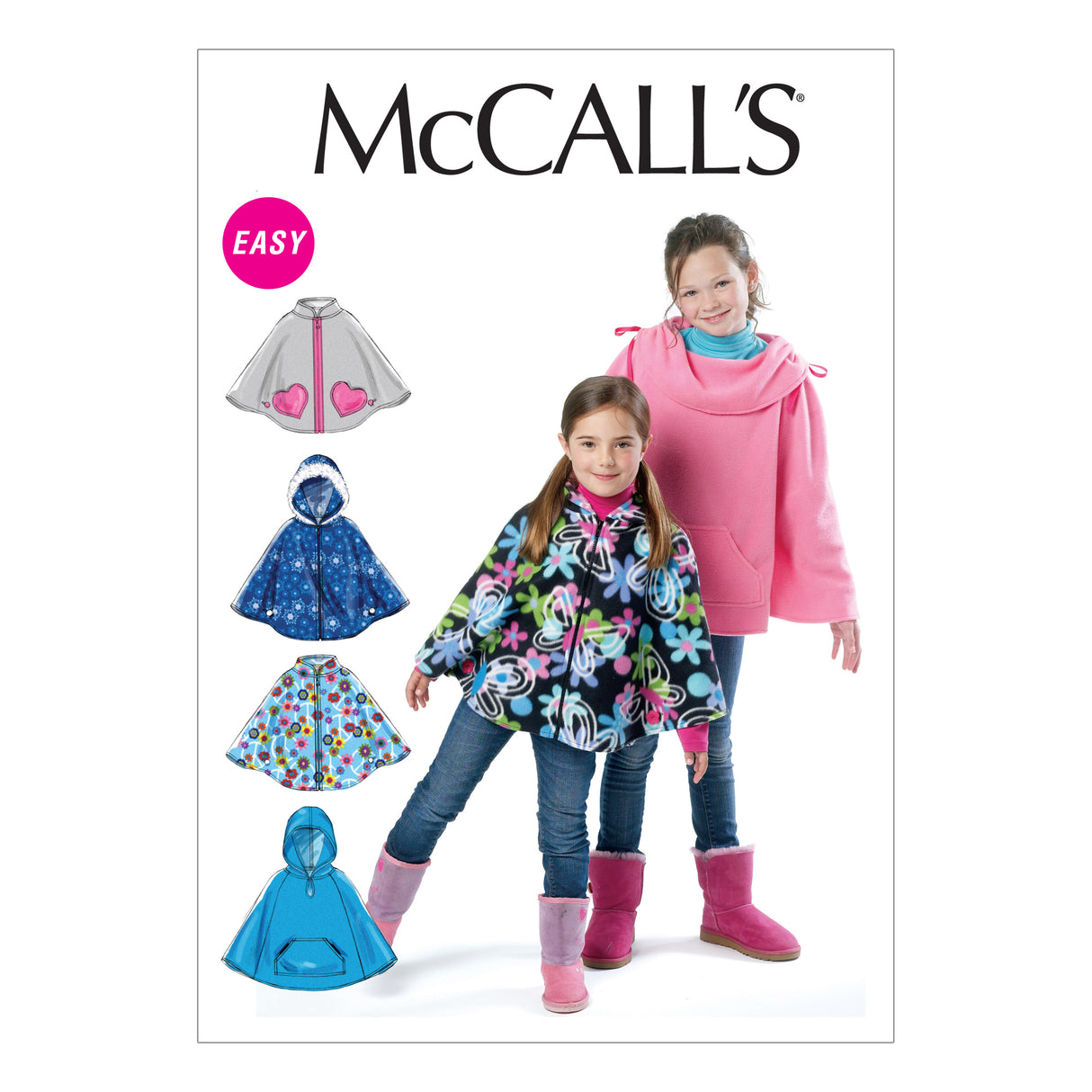 Patron McCall's n°6431 – Ponchos pour enfants et filles
