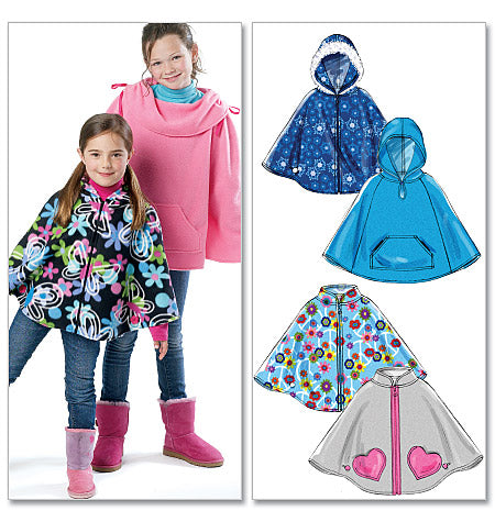 Patron McCall's n°6431 – Ponchos pour enfants et filles