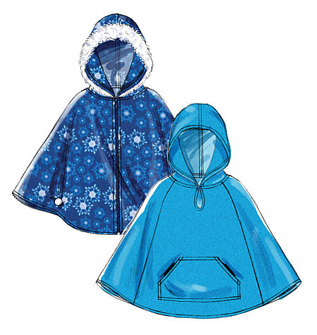 Patron McCall's n°6431 – Ponchos pour enfants et filles