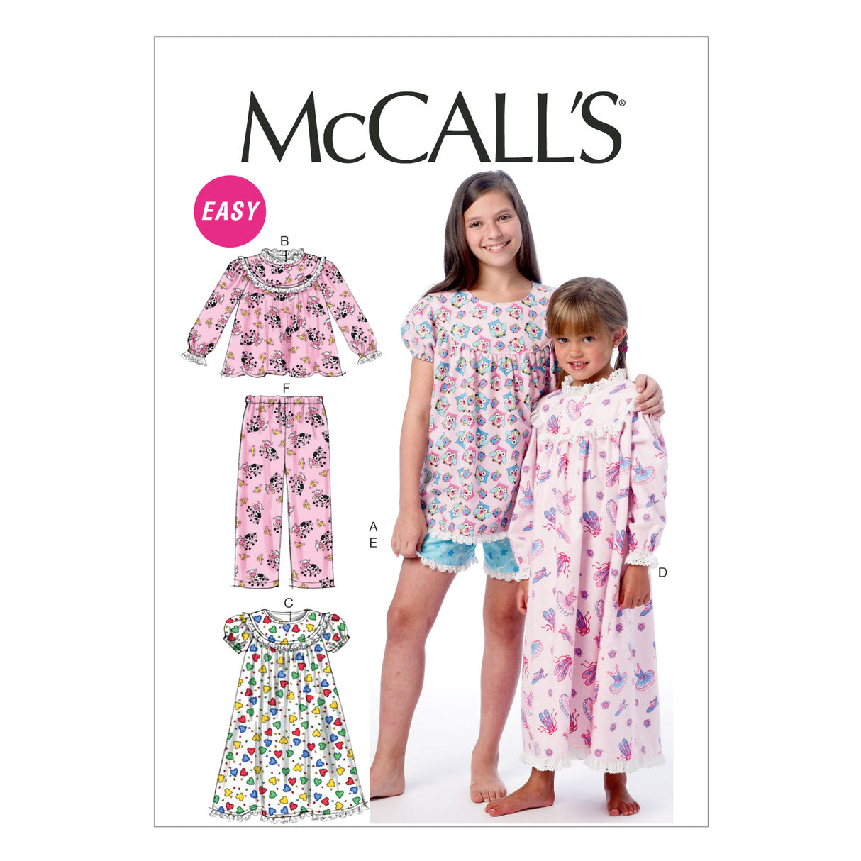 Patron McCall's n°6831 – Hauts, chemises de nuit, short et pantalon