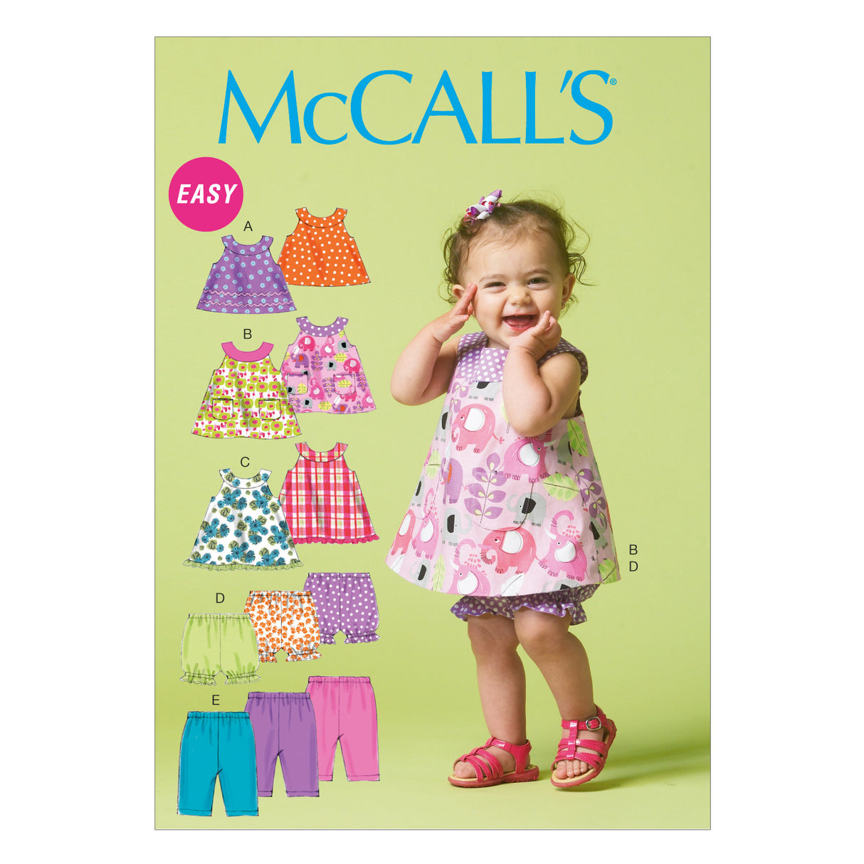 Patron McCall's n°6912 – Haut, robe, culotte bouffante et pantalon pour bébé