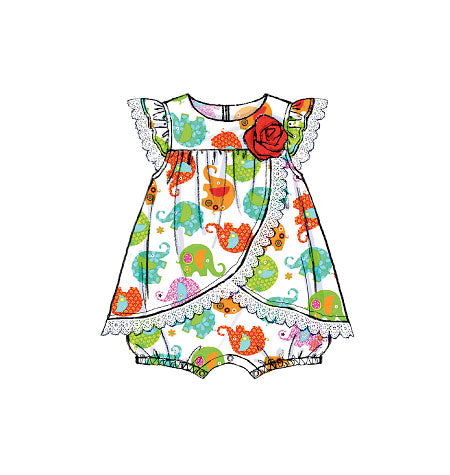 Patron McCall's n°7107 – Barboteuses pour bébé