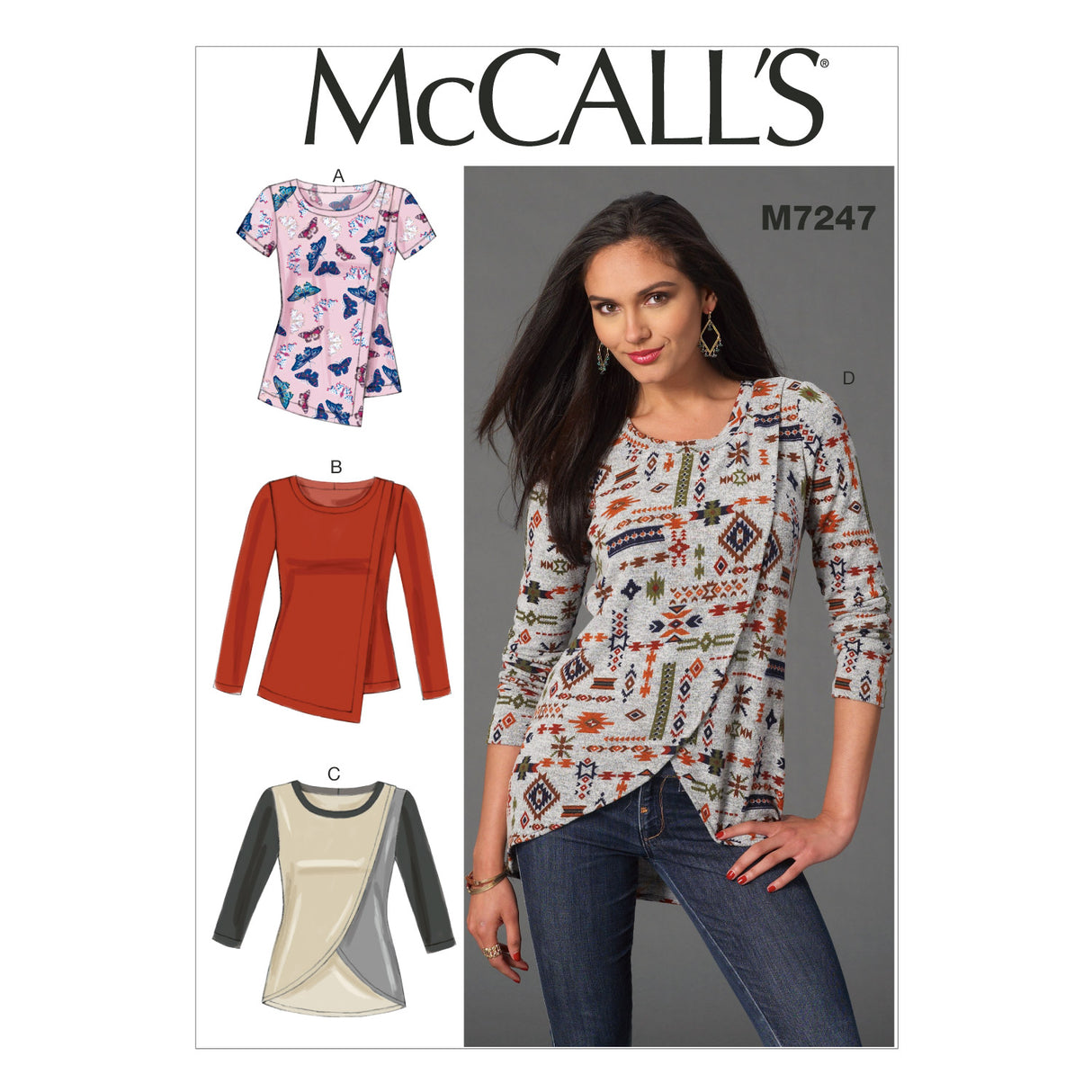 Patron McCall's n°7247 – Hauts ajustés à encolure ronde