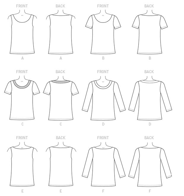 Patron McCall's n°7322 – Hauts à enfiler pour femme