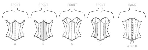 Patron McCall's n°7339 – Corsets élégants pour femme