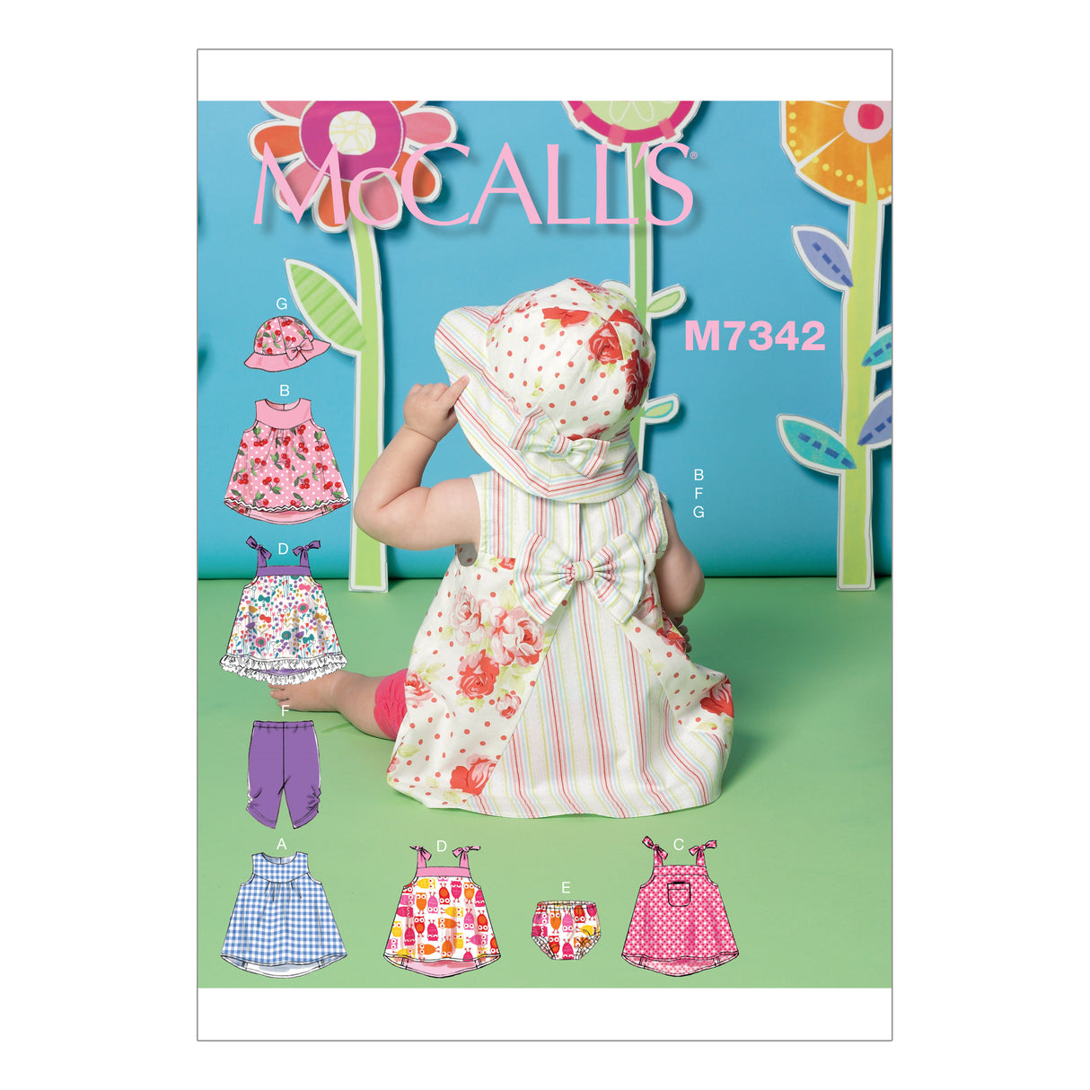 Patron McCall's n°7342 – Robes et accessoires pour enfants