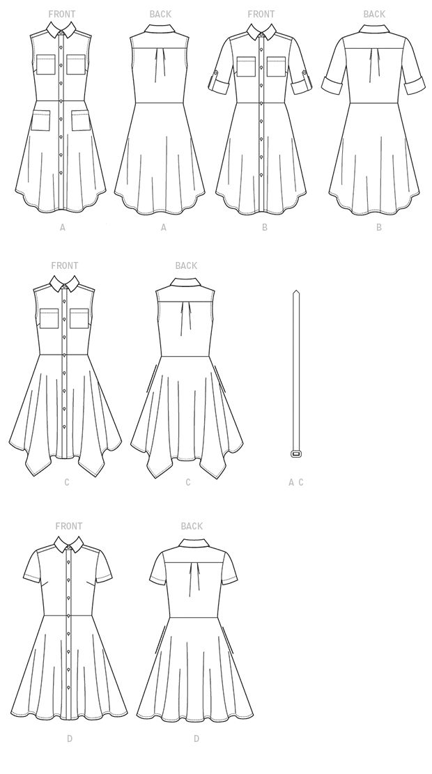 Patron McCall's n°7351 – Robes chemises élégantes
