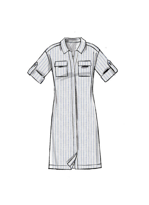 Patron McCall's n°7387 – Hauts, tuniques, robes et ceinture pour femme