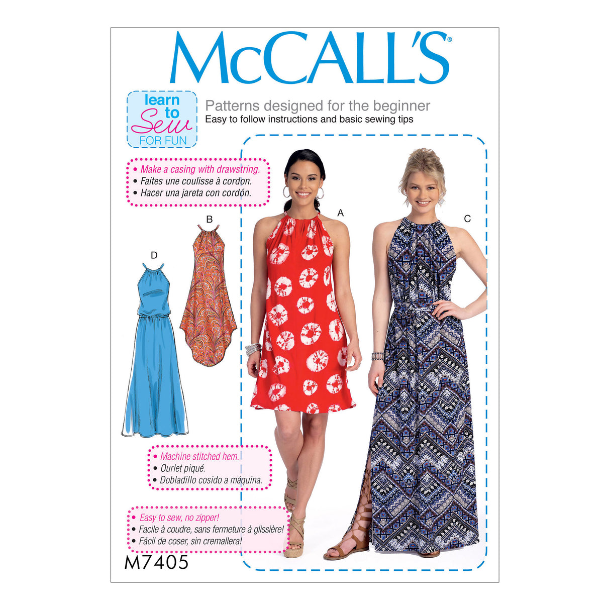 Patron McCall's n°7405 – Robe élégante et polyvalente pour femme