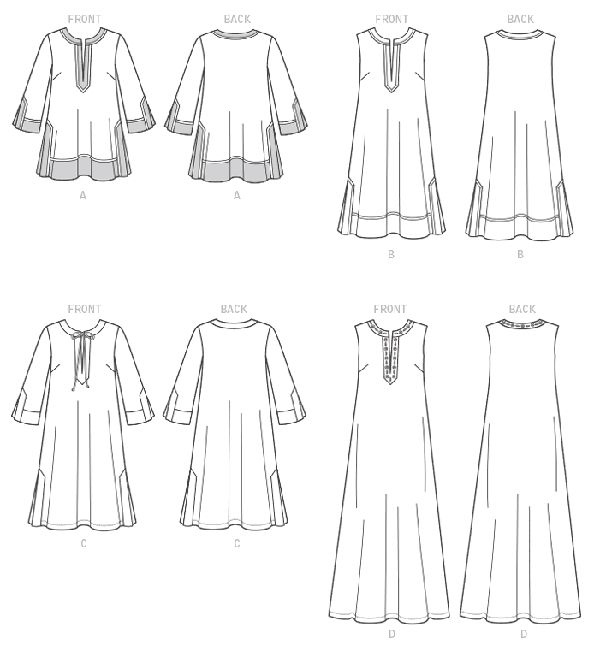 Patron McCall's n°7408 – Tuniques et robes élégantes pour femme