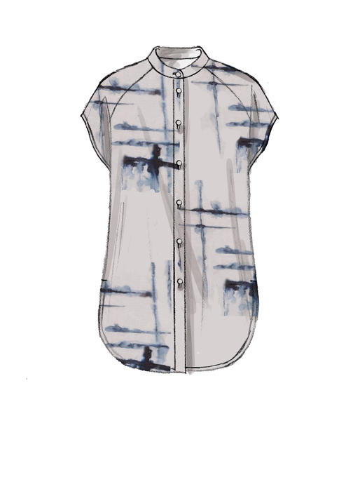 Patron McCall's n°7472 – Chemises et tuniques à manches raglan pour femme