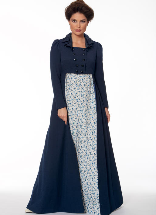 Patron McCall's n°7493 – Veste courte, manteau long et robe à encolure carrée