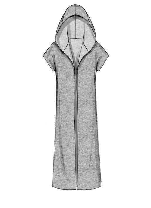 Patron McCall's n°7511 – Vestes ouvertes avec col châle et capuche