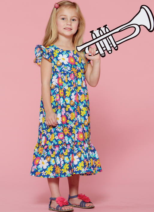 Patron McCall's n°7558 - Robes pour enfants
