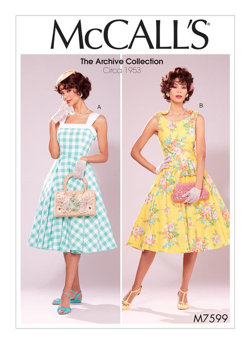 Patron McCall's n°7599 - Robe évasée vintage