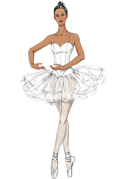Patron McCall's n°7615 - Costume de ballet avec corsage baleiné