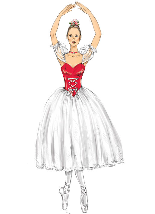 Patron McCall's n°7615 - Costume de ballet avec corsage baleiné