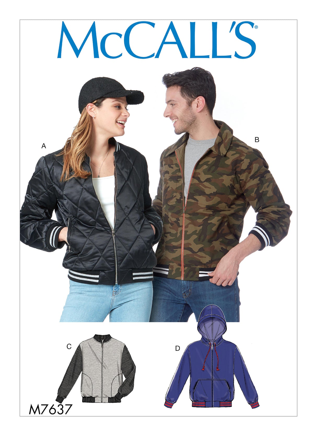 Patron McCall's n°7637 - Veste bomber unisexe