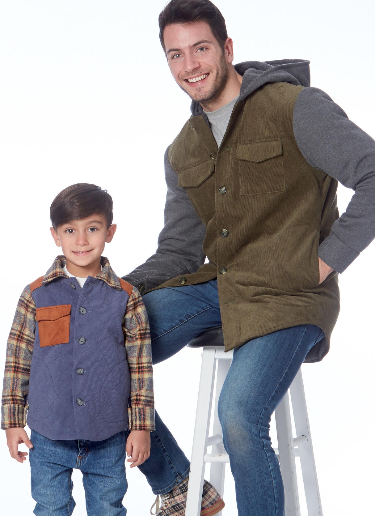 Patron McCall's n°7638 - Veste doublée à boutons pour hommes et garçons
