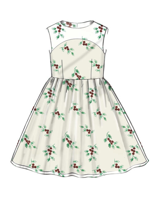 Patron McCall's n°7648 - Robes évasées pour enfants avec jupon et ceinture
