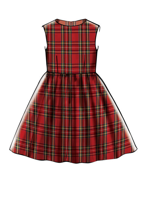 Patron McCall's n°7648 - Robes évasées pour enfants avec jupon et ceinture