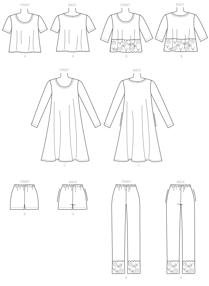 Patron McCall's n°7697 - Hauts, robe, short et pantalon pour femmes