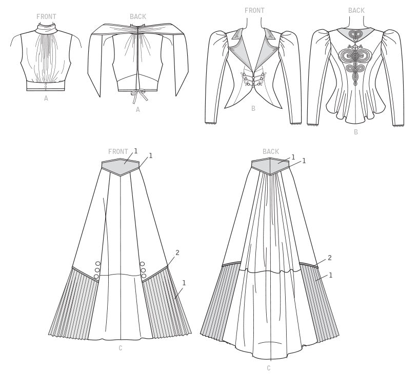 Patron McCall's n°7732 - Costume victorien pour femmes