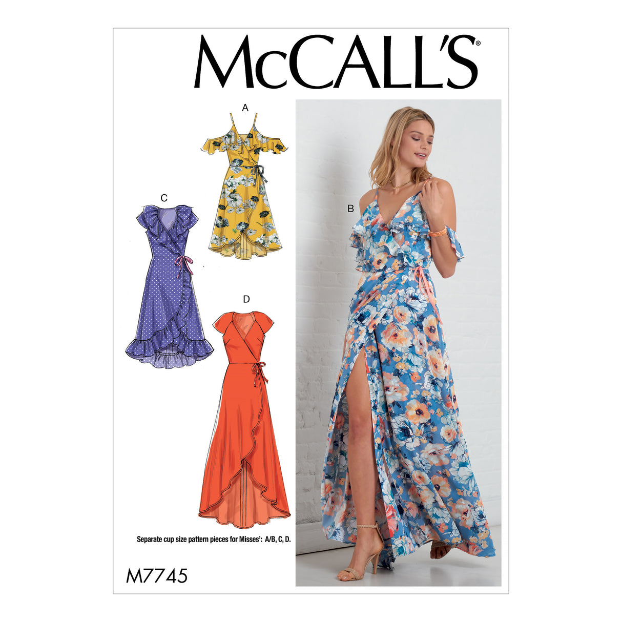 Patron McCall's n°7745 - Robes cache-cœur pour femmes