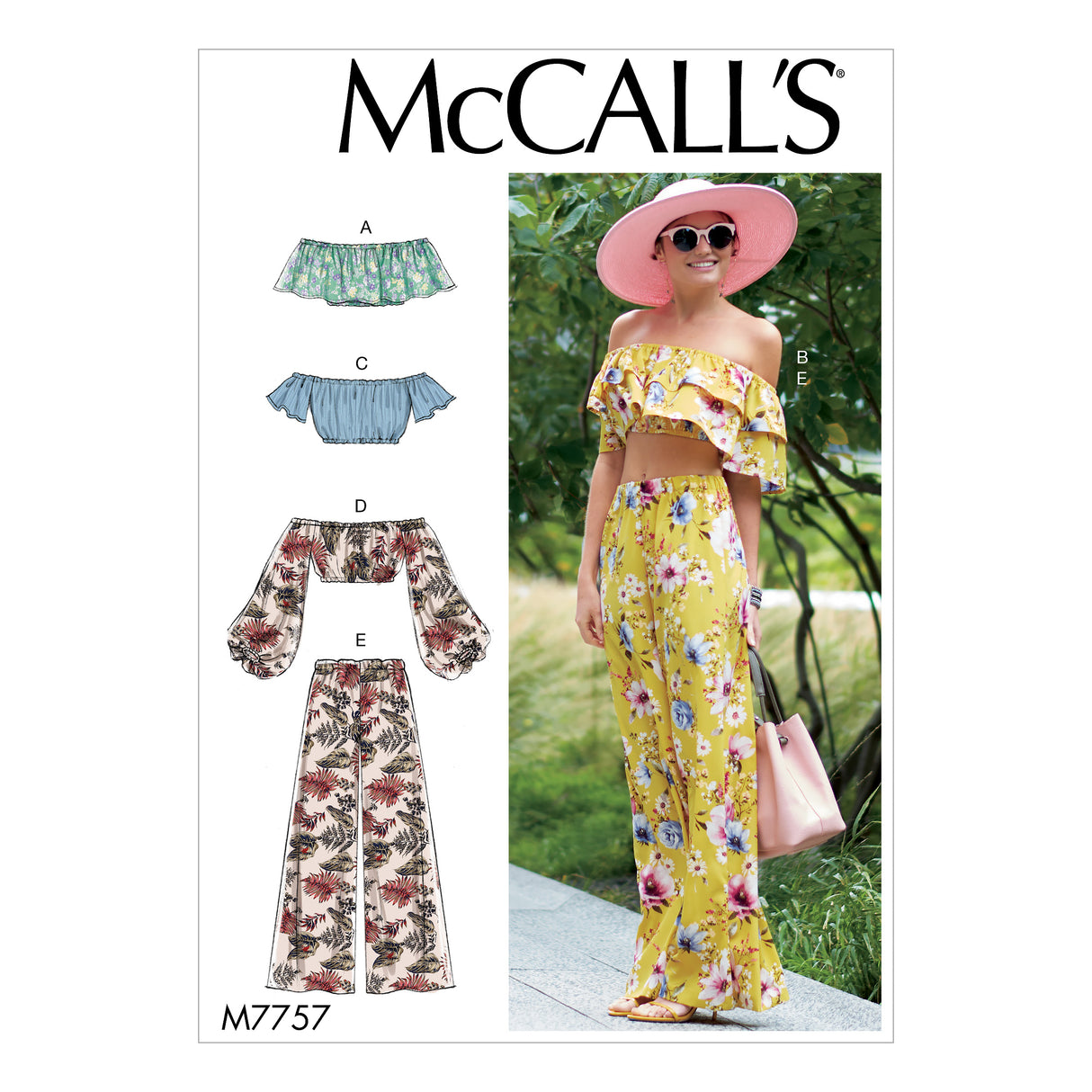 Patron McCall's n°7757 - Hauts à épaules dénudées et pantalons