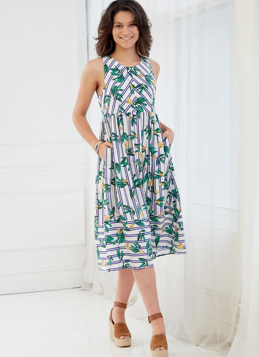 Patron McCall's n°7774 - Robes évasées sans manches pour femmes