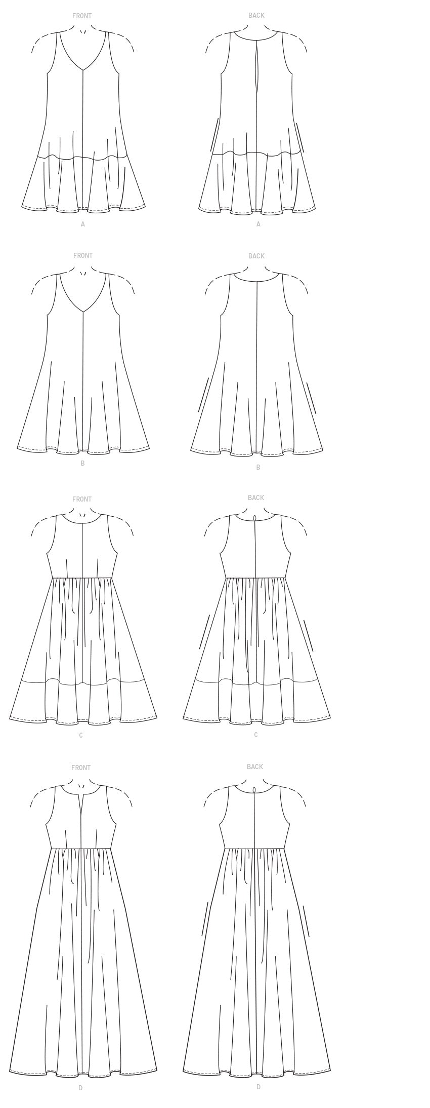 Patron McCall's n°7774 - Robes évasées sans manches pour femmes