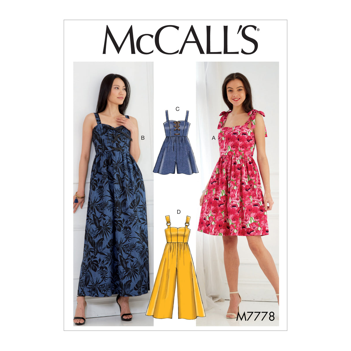 Patron McCall's n°7778 - Robes, combinaisons et barboteuses pour femmes