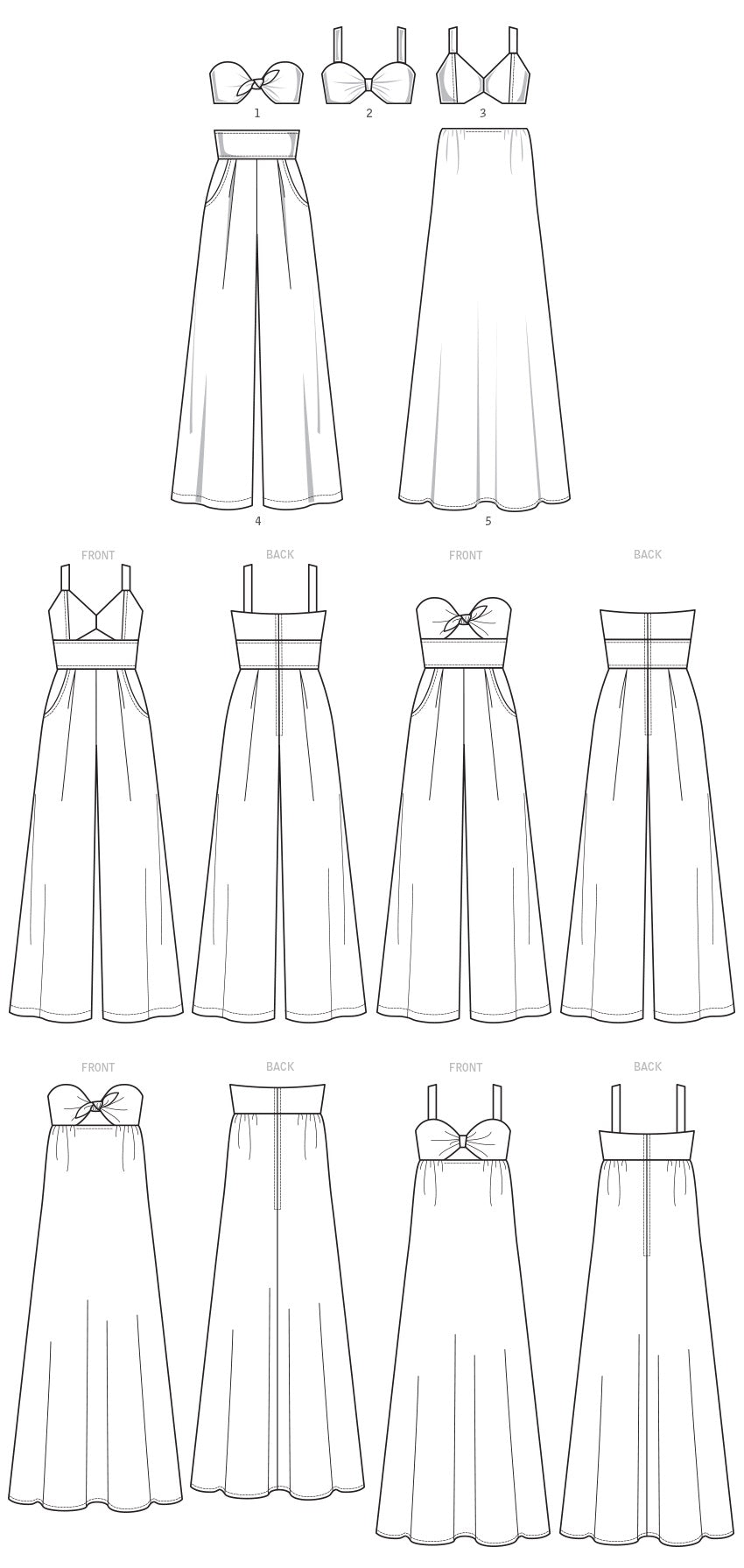 Patron McCall's n°7789 - Robes et combinaisons pour femmes
