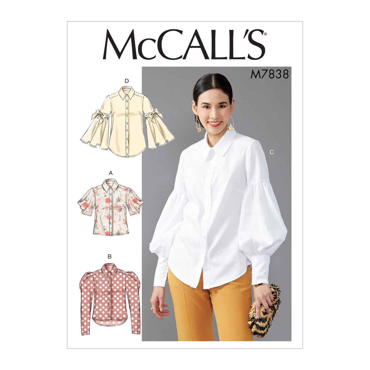 Patron McCall's n°7838 - Hauts amples pour femme