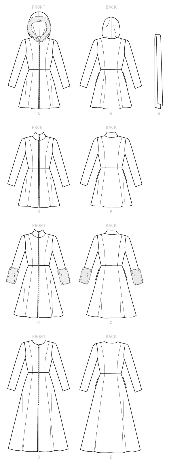 Patron McCall's n°7848 - Manteau ajusté pour femme