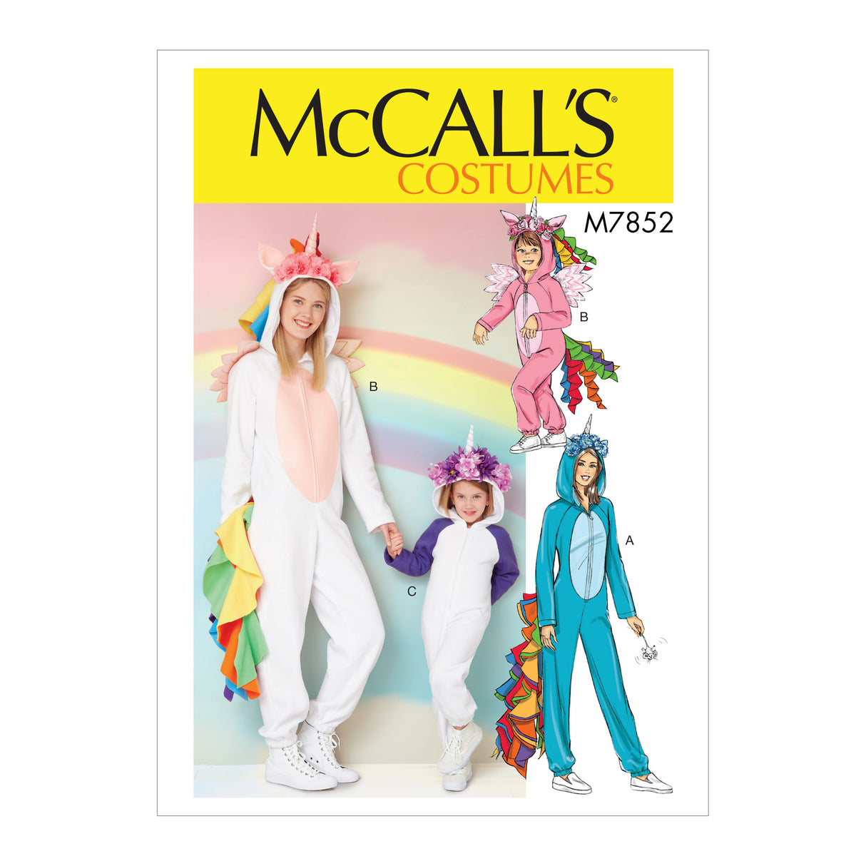 Patron McCall's n°7852 - Combinaison déguisement pour enfants et adultes