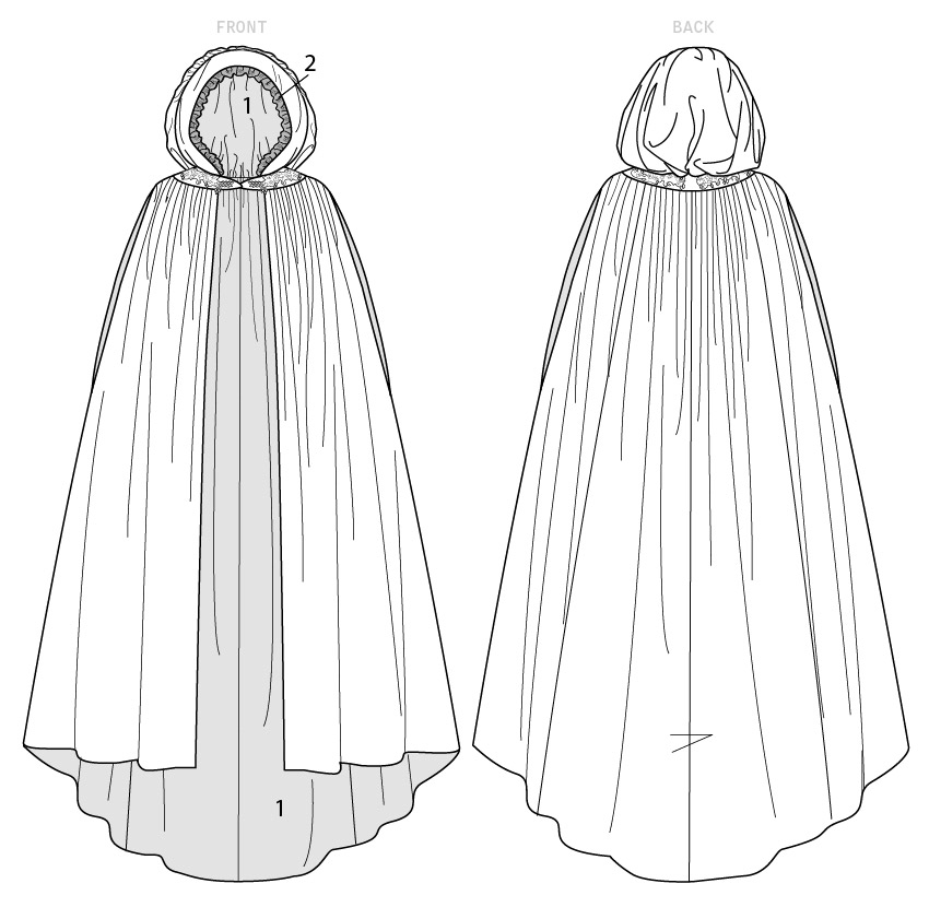Patron McCall's n°7886 - Cape à capuche pour femme